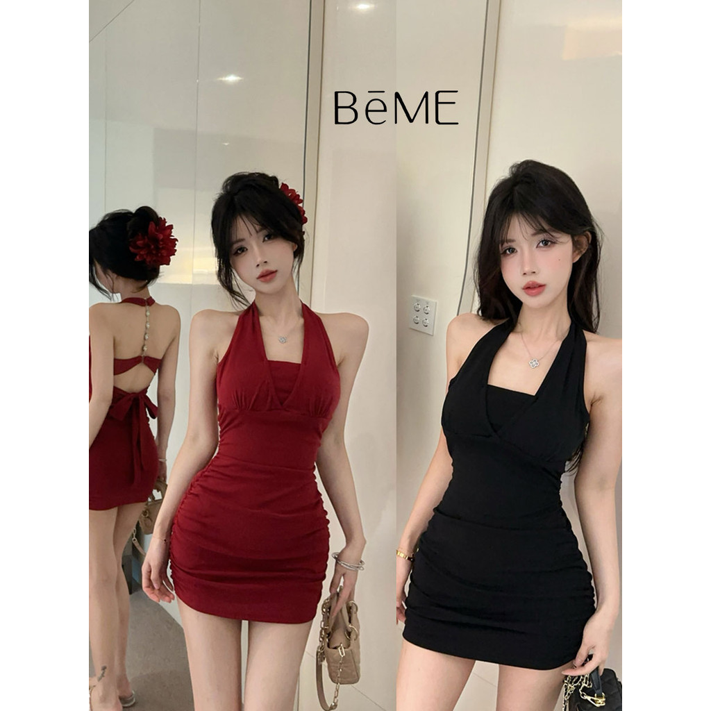ชุดเดรสผูกหลัง สายโซ่หรู เหมาะกับหน้าร้อน เริ่ดปัง
