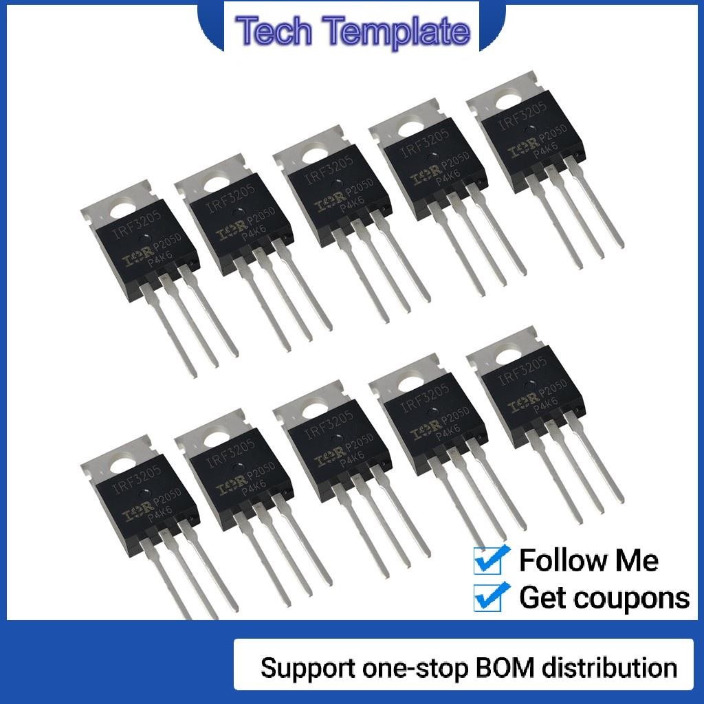 ของแท้ ทรานซิสเตอร์สลับเร็ว IRFZ44N IRF1010 IRF1404 IRF3205 IRF740 TO-220 5 ชิ้น