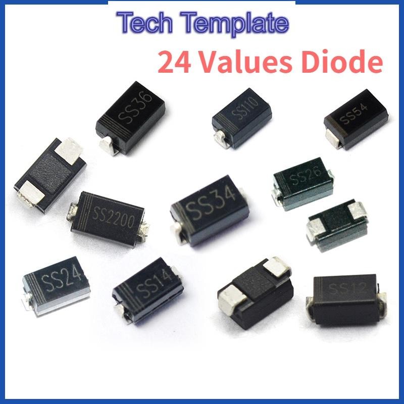 ไดโอด 1N4001 1N4007 SS14 SS34 SS36 SS54 100 ชิ้น
