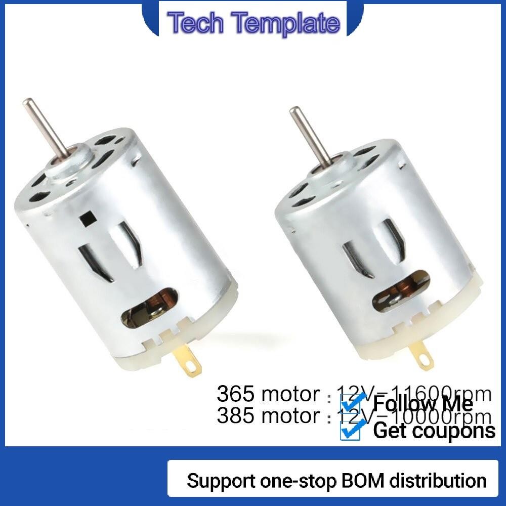 มอเตอร์สว่านไฟฟ้า ขนาดเล็ก 12V 365 385 DC Motor 11600RPM 10000RPM