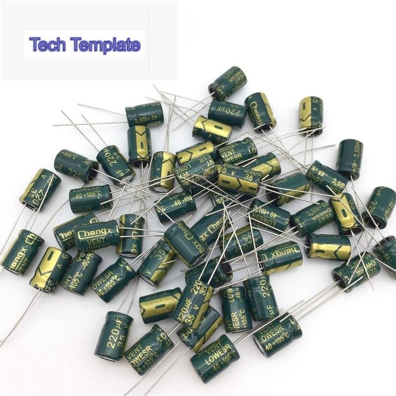 2-50pcs 50V 63V 35V 100V 250V 400V High Frequency Low ESR Aluminum Capacitor 2200UF 10UF 47UF 100UF 