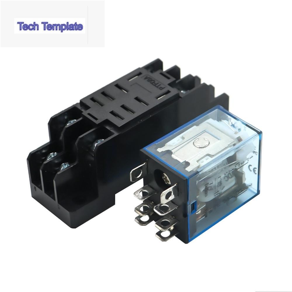 1 PC LY2NJ HH62P HHC68A-2Z อิเล็กทรอนิกส์ Micro Mini แม่เหล็กไฟฟ้ารีเลย์ 10A 8PIN Coil DPDT พร้อมฐาน