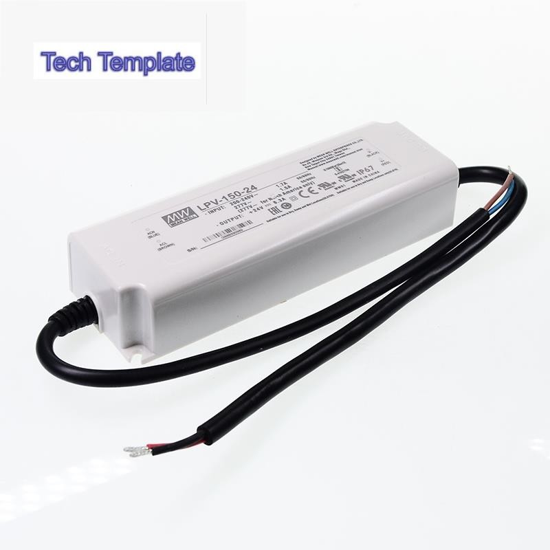 Mean WELL LED Driver LPV-150-24 24V 6.3A 150W กันน้ําแรงดันคงที่ DC LED Light Strip Transformer Swit