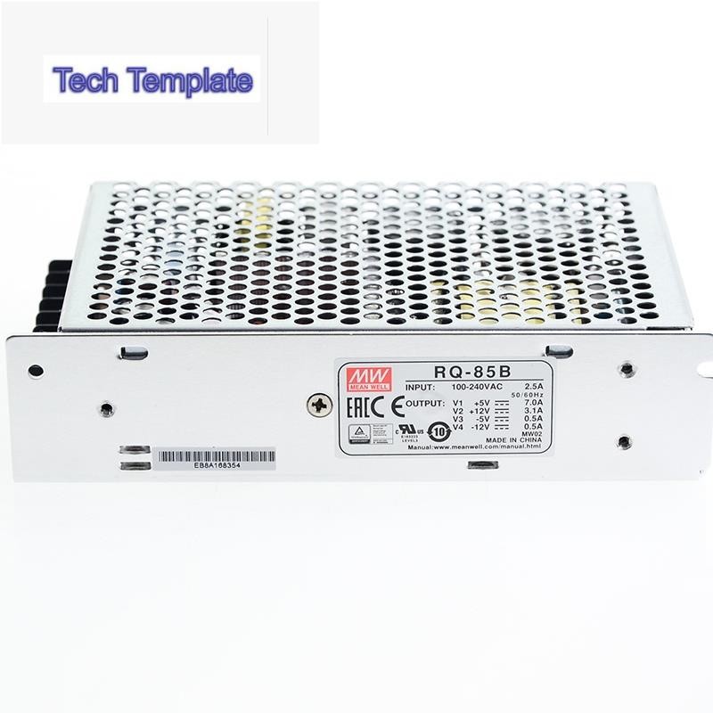 Mean WELL RQ-85B 80W Quad เอาต์พุต Switching Power Supply 110V220V AC ถึง 5V 12V -5V -12V DC 7A 3.1A