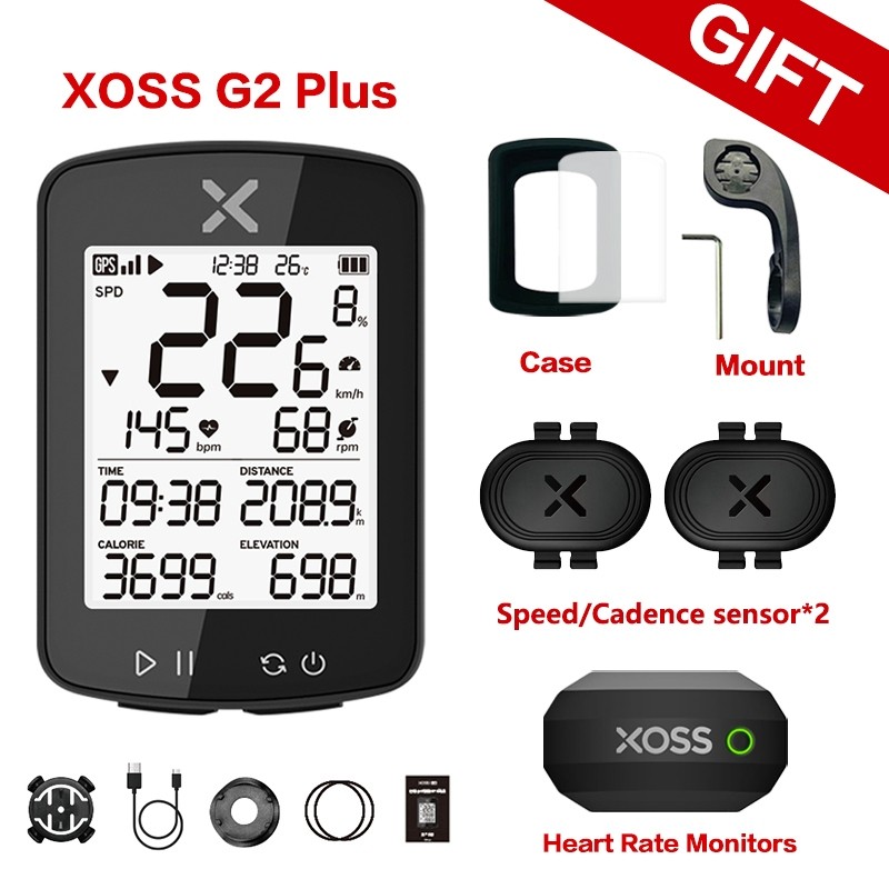 XOSS G2 G2 Plus GPS ขี่จักรยานคอมพิวเตอร์จักรยานไร้สาย Speedometer บลูทูธ ANT + Tracker กันน้ํา MTB