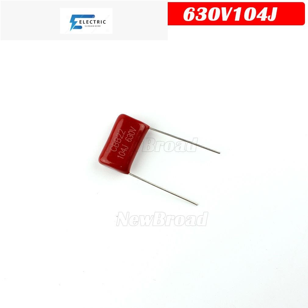 10PCS 630V104J Pitch 15 มม.0.1UF 100nf 630V 104 CBB ตัวเก็บประจุฟิล์มโพรพิลีน 104J630V 104J