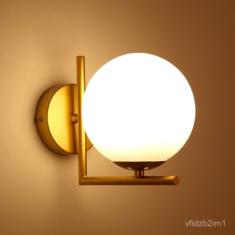 Minimalist Modern Molecular Sphere Wall Lamp Gold Black Bedroom Bedside Lamp Creative Nordic Wall En