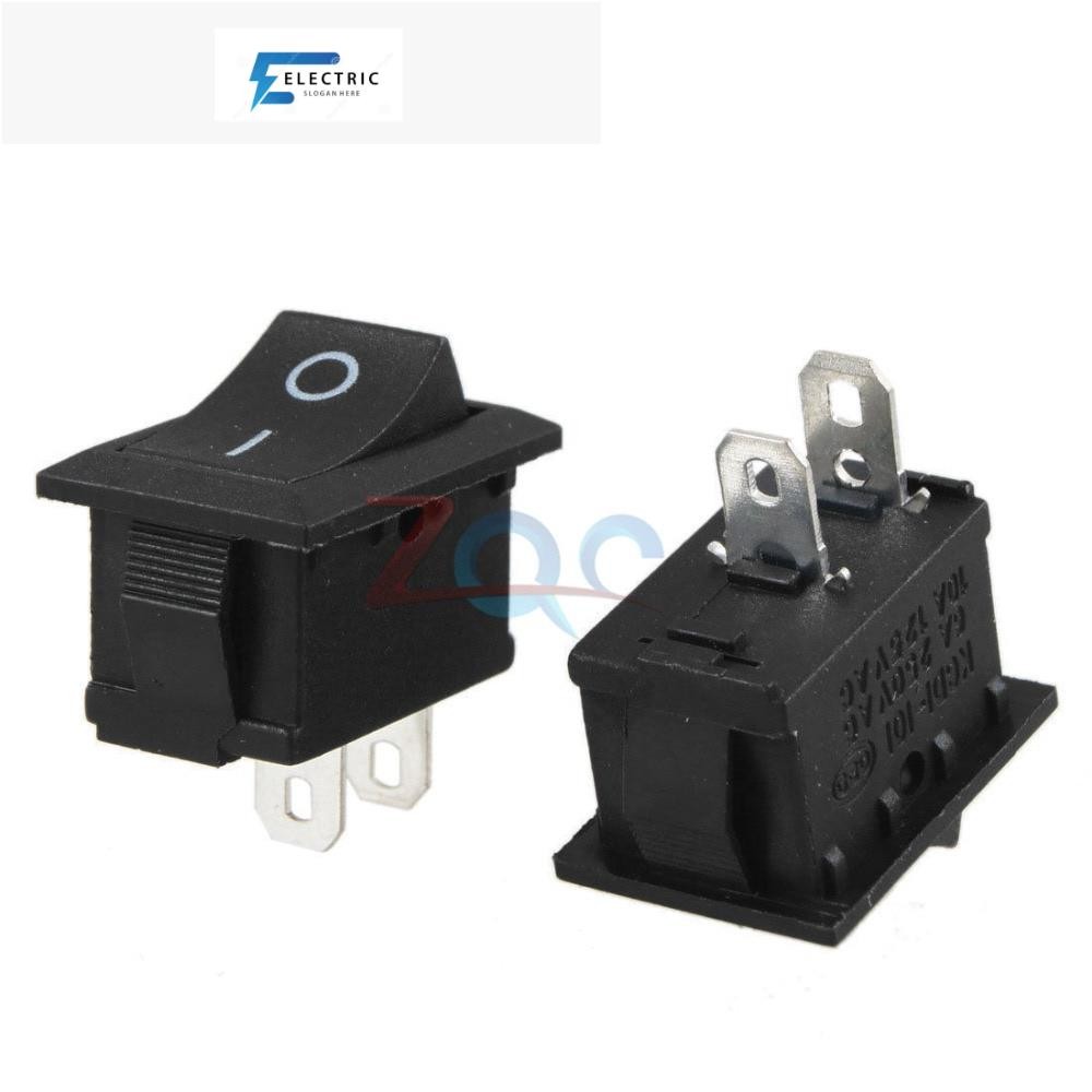สวิตช์โยกเปิด ปิด SPST 125V 2Pin KCD1-101 ทรงกลม สําหรับรถยนต์ เรือ 5 ชิ้น