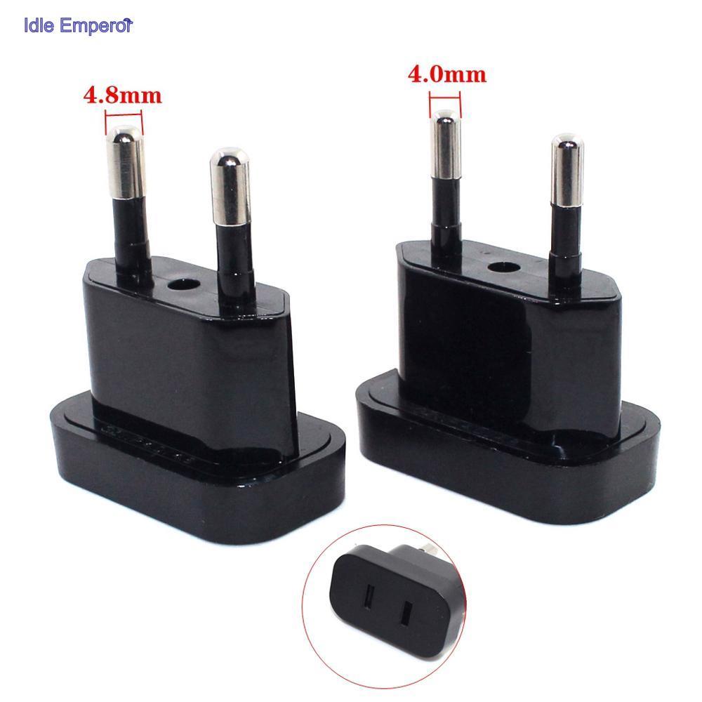 Us China To European EU Travel Adapter With Safety Shutter Germany Power Wall Plug Connector Adapter