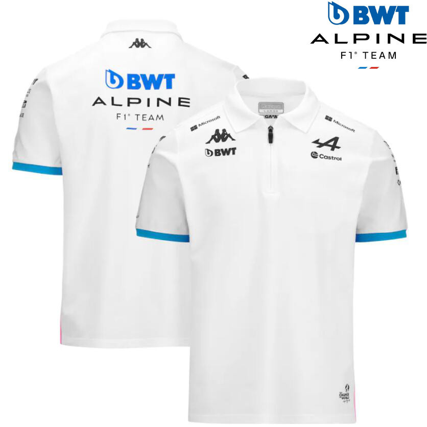 เสื้อโปโลแขนสั้น ลายทีม F1 Racing Jersey + BWT Alpine F1 Racing 2024 แฟชั่นฤดูร้อน สําหรับผู้ชาย และ