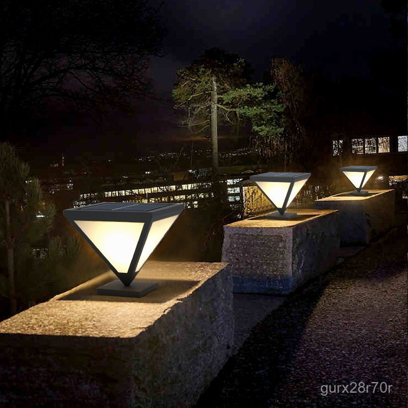 Outdoor Solar Pillar Light Waterproof Villa Courtyard Gate Pillar Light Fence Pillar Light Landscape