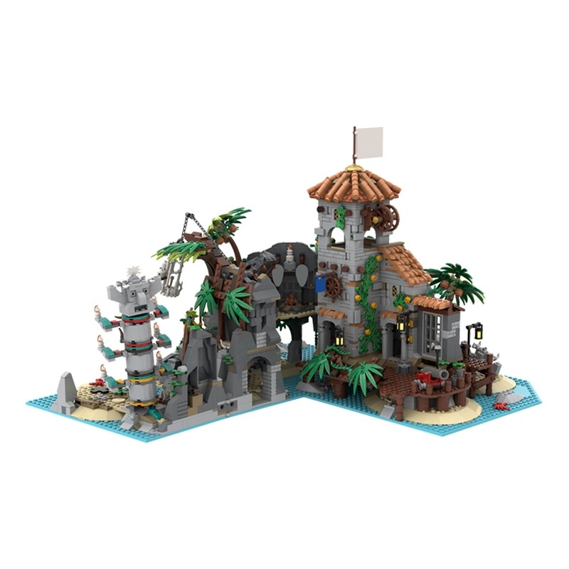 Treasure Island - Pirates of Barracuda Bay Model Building Blocks MOC-138516 ของเล่นเพื่อการศึกษาสําห