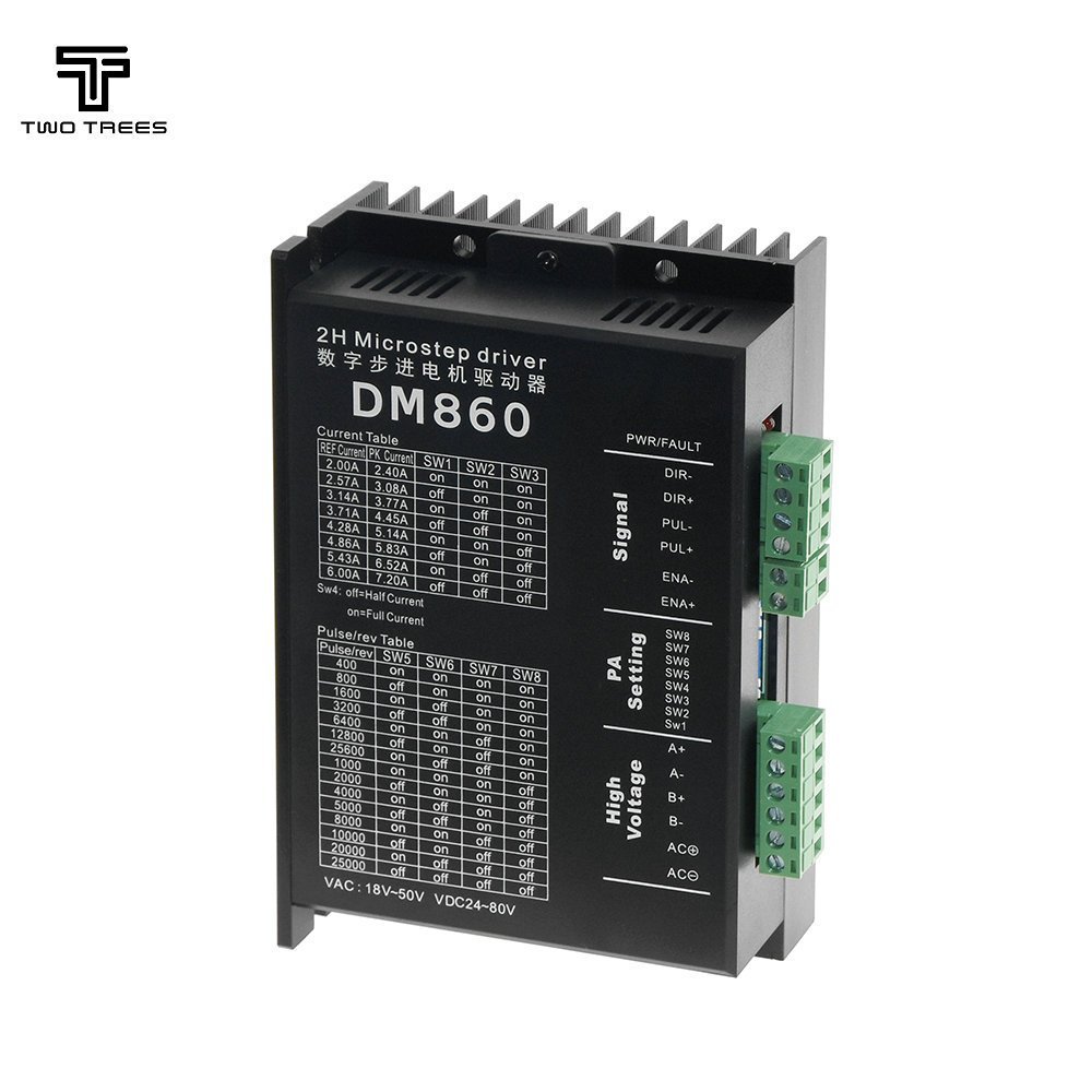 DM860 สองเฟส57 86ไดรเวอร์มอเตอร์สเต็ปเปอร์ อะไหล่เครื่องแกะสลัก-ไดรฟ์มอเตอร์ DM860 XDVW