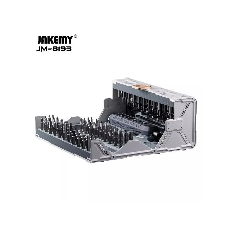 JAKEMY JM-8193 180-in-1 ไฟฟ้า Mini Precision ไขควง Toolkit มัลติฟังก์ชั่นสําหรับซ่อมกล้องโทรศัพท์ Mi