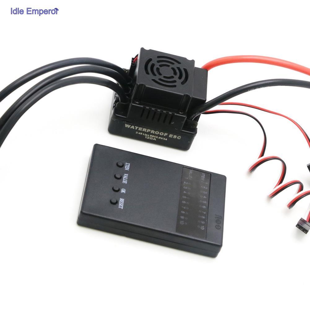 ตัวควบคุมความเร็วไฟฟ้า ESC 120A S-120A ESC กันน้ํา พร้อม 5.5V 3A BEC สําหรับรถบังคับ 1/8 1/10 1:10