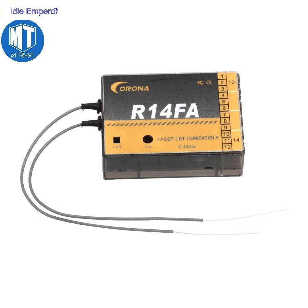 Corona R14FA 14CH RC ตัวรับสัญญาณ FUTABA 2.4 Ghz FASST ตัวรับสัญญาณสําหรับ 10C 12FG 14SG 16SZ 18SZ