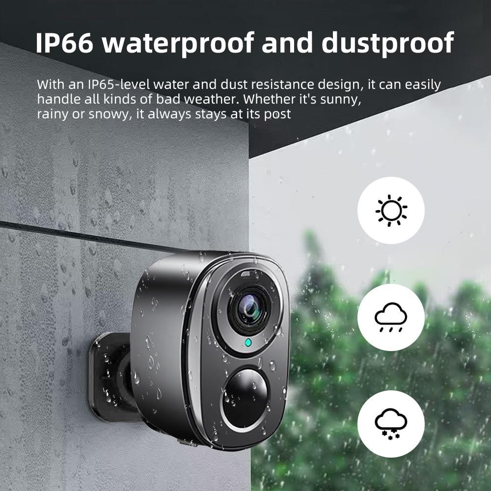 Linook 4MP 2K กล้องวงจรปิดไร้สาย WiFi ในตัว ไม่ต้องใช้ปลั๊กอิน ตรวจจับความเคลื่อนไหว สภาพอากาศ