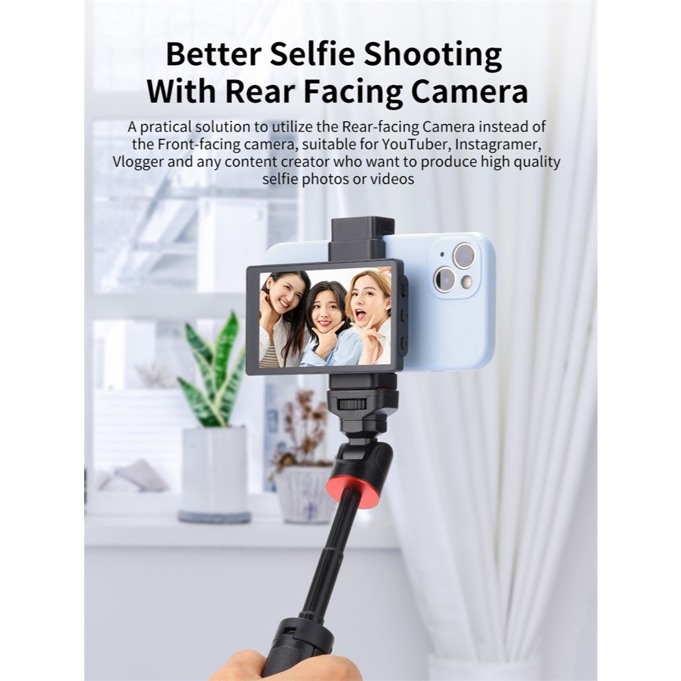 Kingma VL-PH01 สมาร์ทโฟน Magnetic Selfie Vlog พลิกหน้าจอ Mirroring Over กล้องหลังเหมาะสําหรับ Vloggi