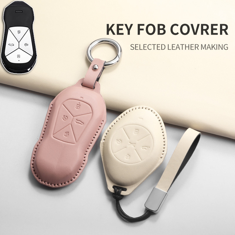 เคสกุญแจและพวงกุญแจสำหรับ XPENG G6 X9 G9 P7 EV Xiaopeng ป้องกันรอยกุญแจ วัสดุ PU