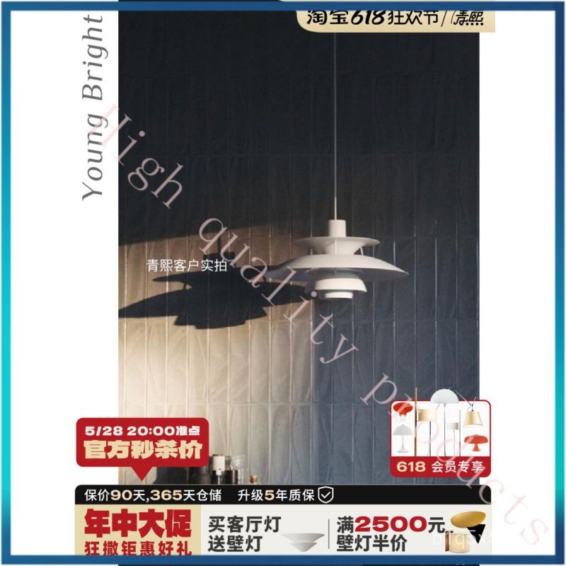 Denmark ph5Nordic Restaurant UFO Pendant Light Modern Dining Room Study Coffee Bar Island Simple Nat