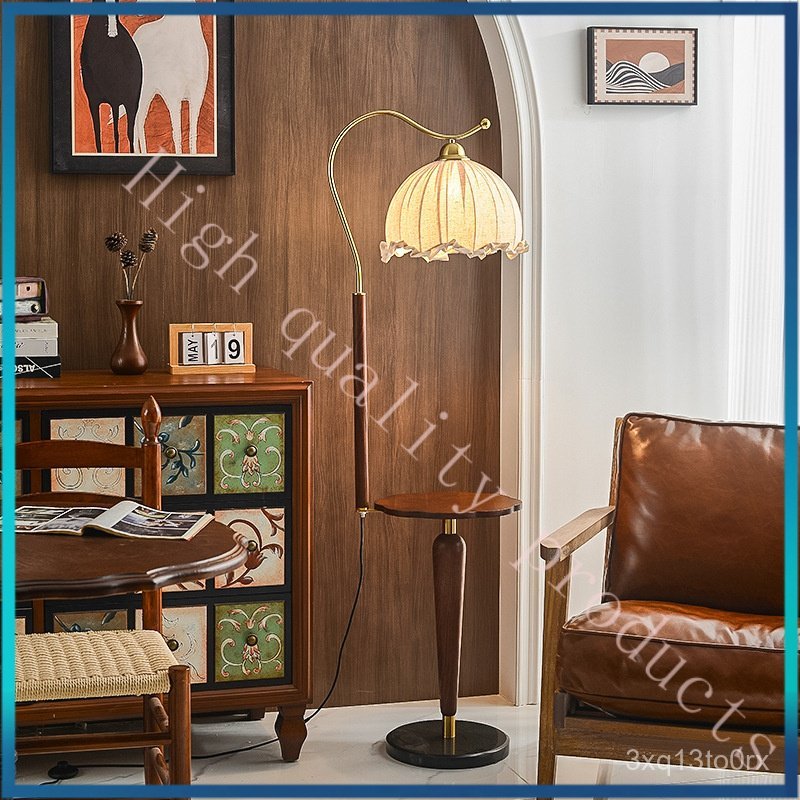 Romantic French Lily of the Valley Floor Lamp Japanese Retro Living Room Sofa Side Light Luxury High