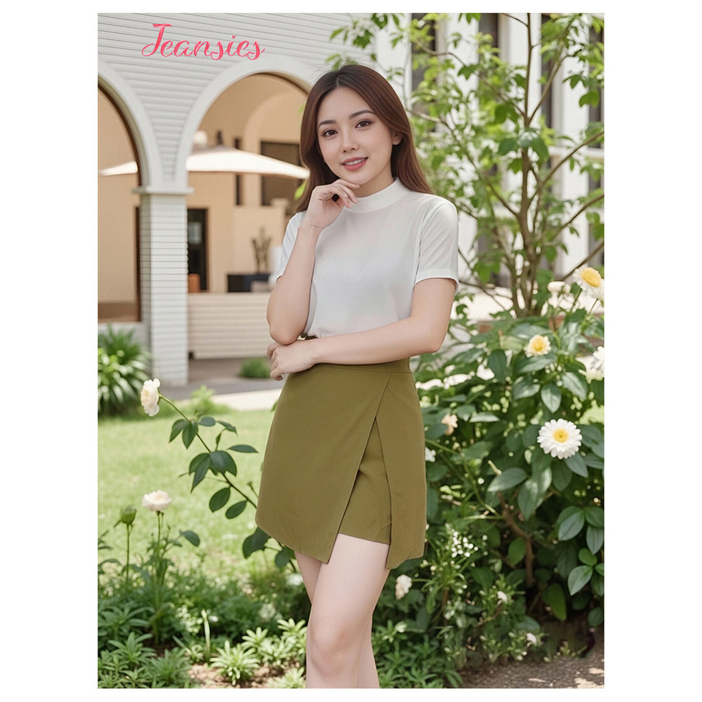 กระโปรงทรงเอ กระโปรงสั้น กระโปรงซับใน เรียบหรู