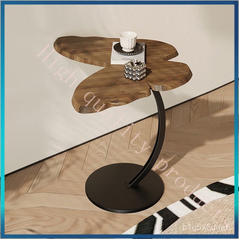 Vintage Butterfly Side Table French Style Living Room Coffee Table Walnut Color Side Table Retro Sim