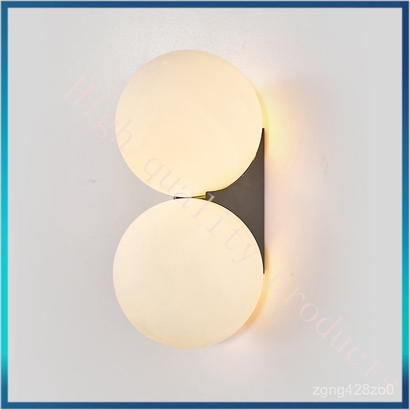 Designer Creative Personality Nordic Art Wall Lamp Simple Elegant Glass Sphere Decorative Corridor B