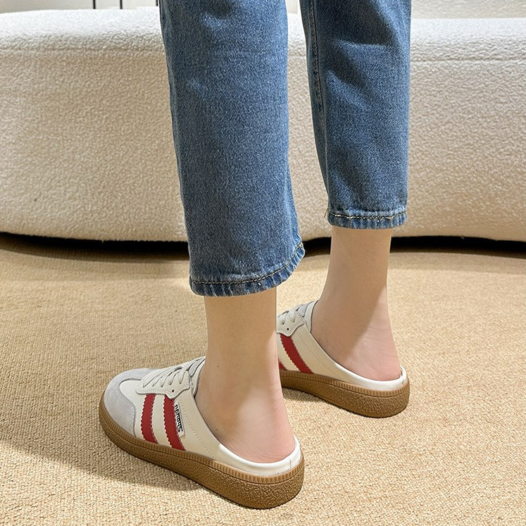 รองเท้าแตะผู้หญิงแบบปิดนิ้วเท้า ดีไซน์ใหม่ ทันสมัย ​​พื้นหนา กันลื่น ระบายอากาศได้ดี - รูปที่ 5