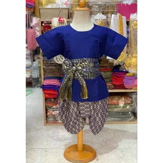 เสื้อผ้าไทยคอกลมเด็กผ้าโทเร ใส่สบายไม่ร้อน (เฉพาะเสื้อ)