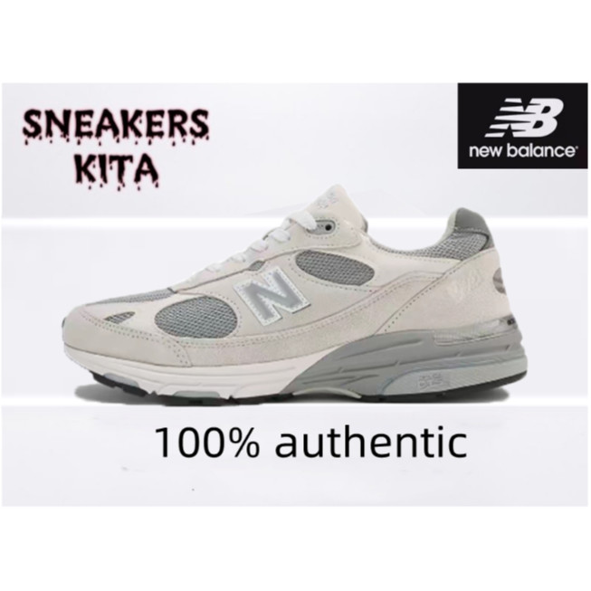 New Balance NB 993 low cut casual running shoes gray white  ของแท้ 100 %