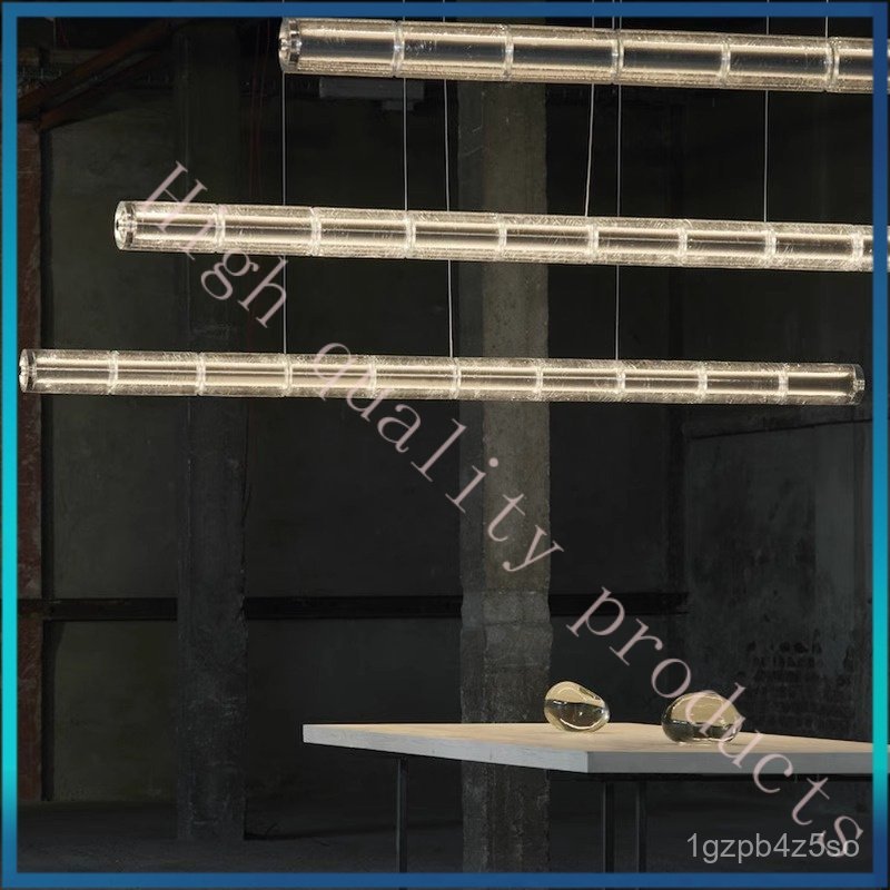 Italian Minimalist Restaurant Crystal Glass High-end Study Studio Long Bar Counter Tea Room Artistic