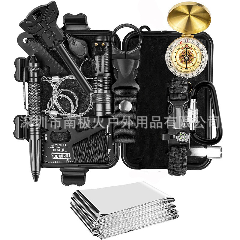 Outdoor Survival Kit Survival Tool Set Multifunctional Outdoor Emergency Kit SOS Emergency Adventure