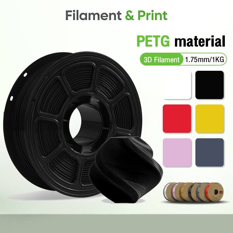 Print โรลพลาสติกทุกสี PETG Filament เส้นพลาสติก filament 1.75mm 1kg พร้อมส่ง คุณภาพสูง แข็งแรง ทนทาน