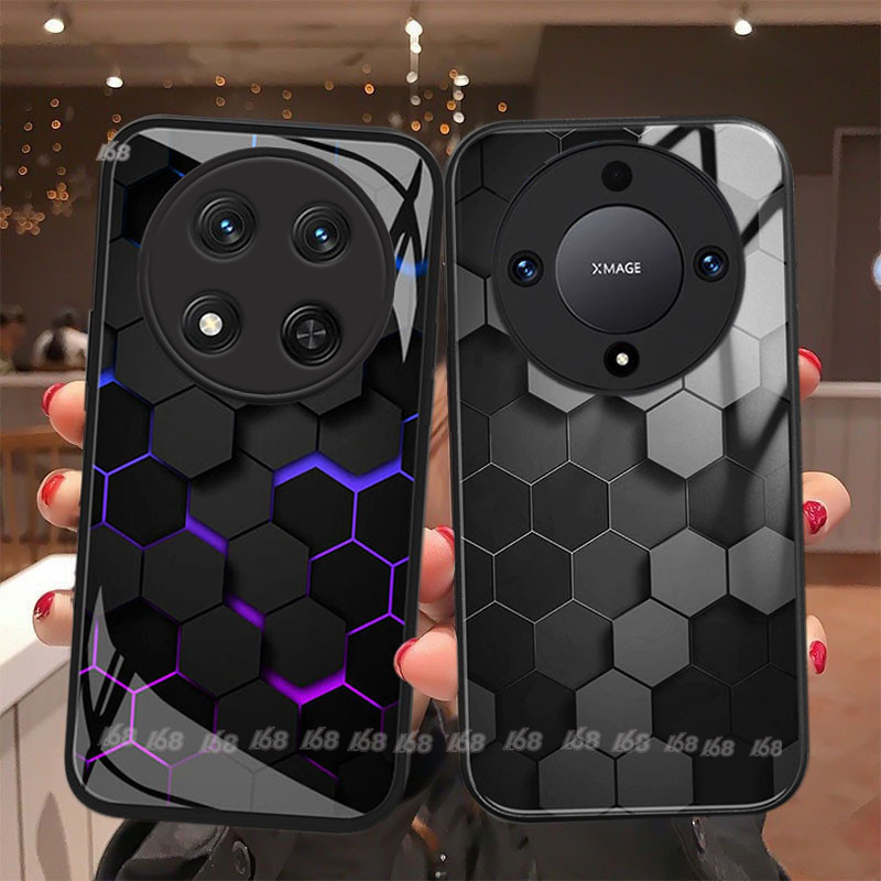 เคส Honor X9C X9D X9b x9a 5G เคส Honor X8C X9C Smart เคสโทรศัพท์มือถือแบบแก้ว กันกระแทก กันรอยเลนส์ก
