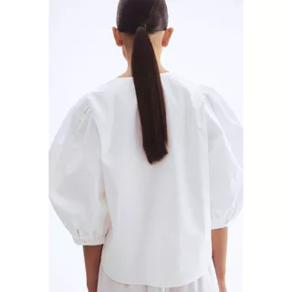H&M(เอชแอนด์เอ็ม) เสื้อเบลาส์ป็อปลิน Women Poplin blouse 1269072_3