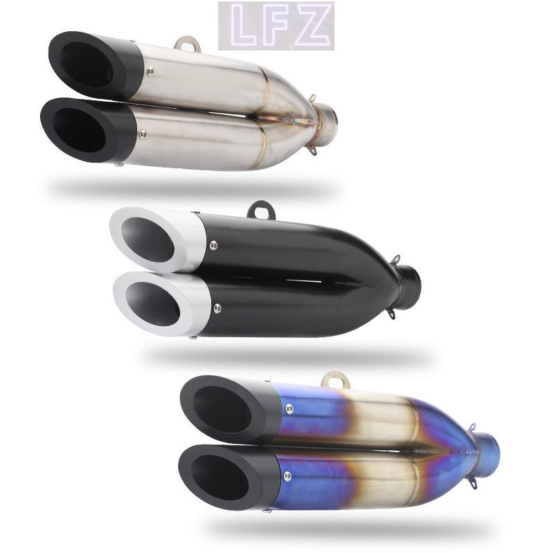 สําหรับ gsxr S1000 S1000RR cbr250rr yzf R6 รถจักรยานยนต์ double outlet ท่อไอเสีย tailpipe