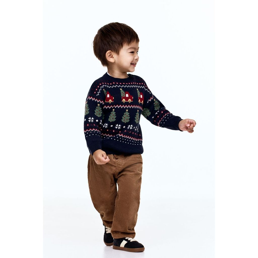 H&M(เอชแอนด์เอ็ม) กางเกงผ้าคอร์ดวอยคอตตอน Infants Cotton corduroy trousers 1295449_1