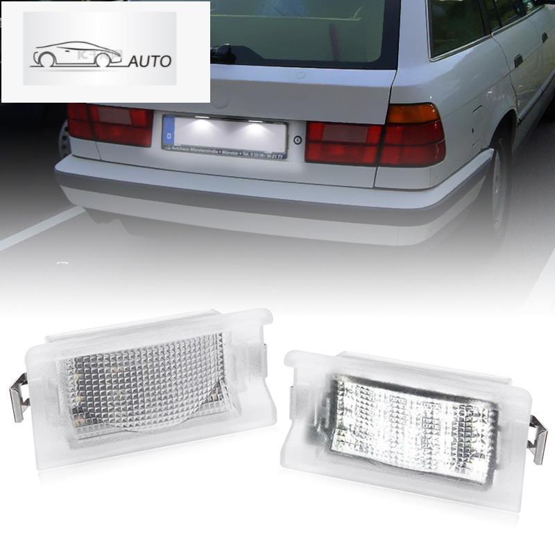 2 ชิ้นสําหรับ BMW 5 Series E34 Touring Wagon 1987-1996 ไฟป้ายทะเบียน LED สีขาว