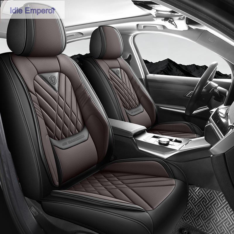 Universal Fit ผ้าคลุมเบาะรถยนต์หนัง PU ชุดที่นั่งด้านหน้า + เบาะหลัง Made สําหรับ Mazda 2 Modern For