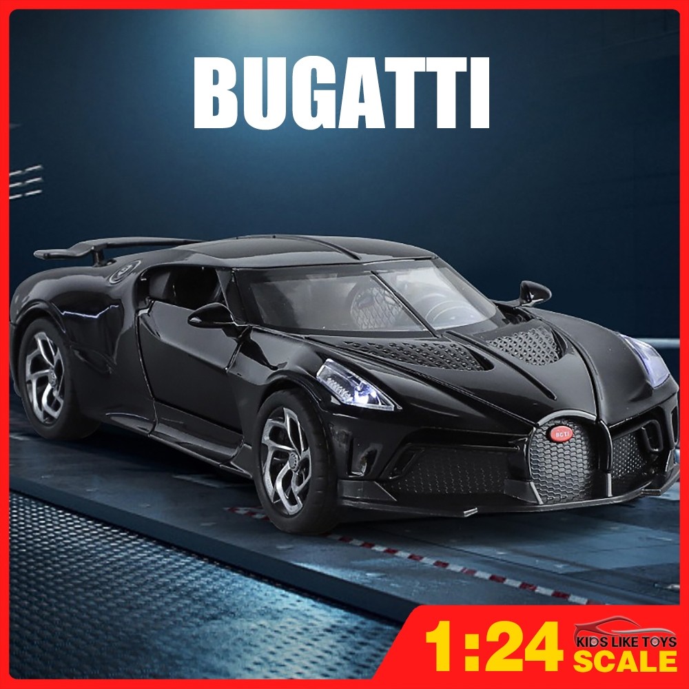 1:24 Bugatti La Voiture Noire Supercar โมเดลรถเหล็กรถโลหะผสมของเล่นของขวัญสําหรับเด็กเด็กผู้หญิง