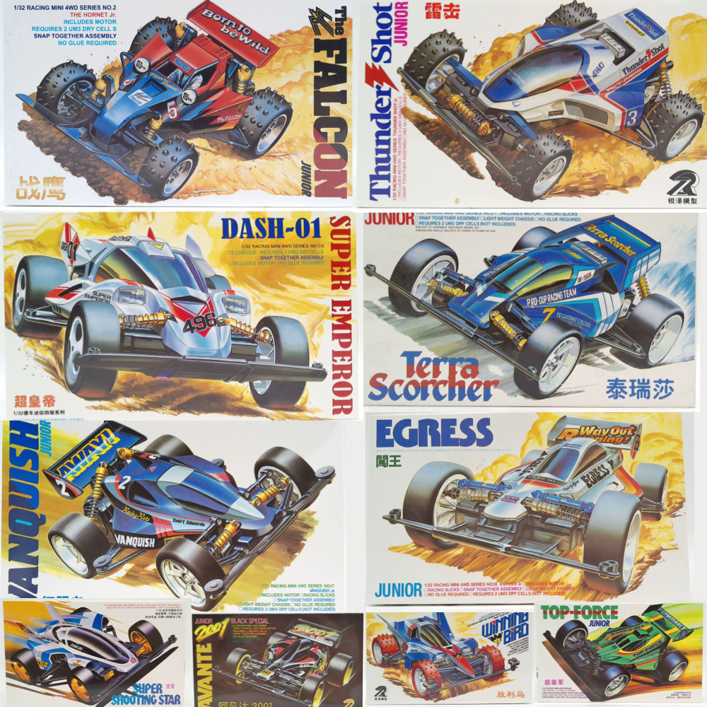 DD RZ MINI 4WD RACER Tamiya Series Car 1:32 Cool Mini Car T0 T1 T5