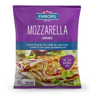 [5701215042773] Emborg Mozzarella Shredded 200 G. เอ็มบอร์ก มอสซาเรลล่าชีสชนิดขูด