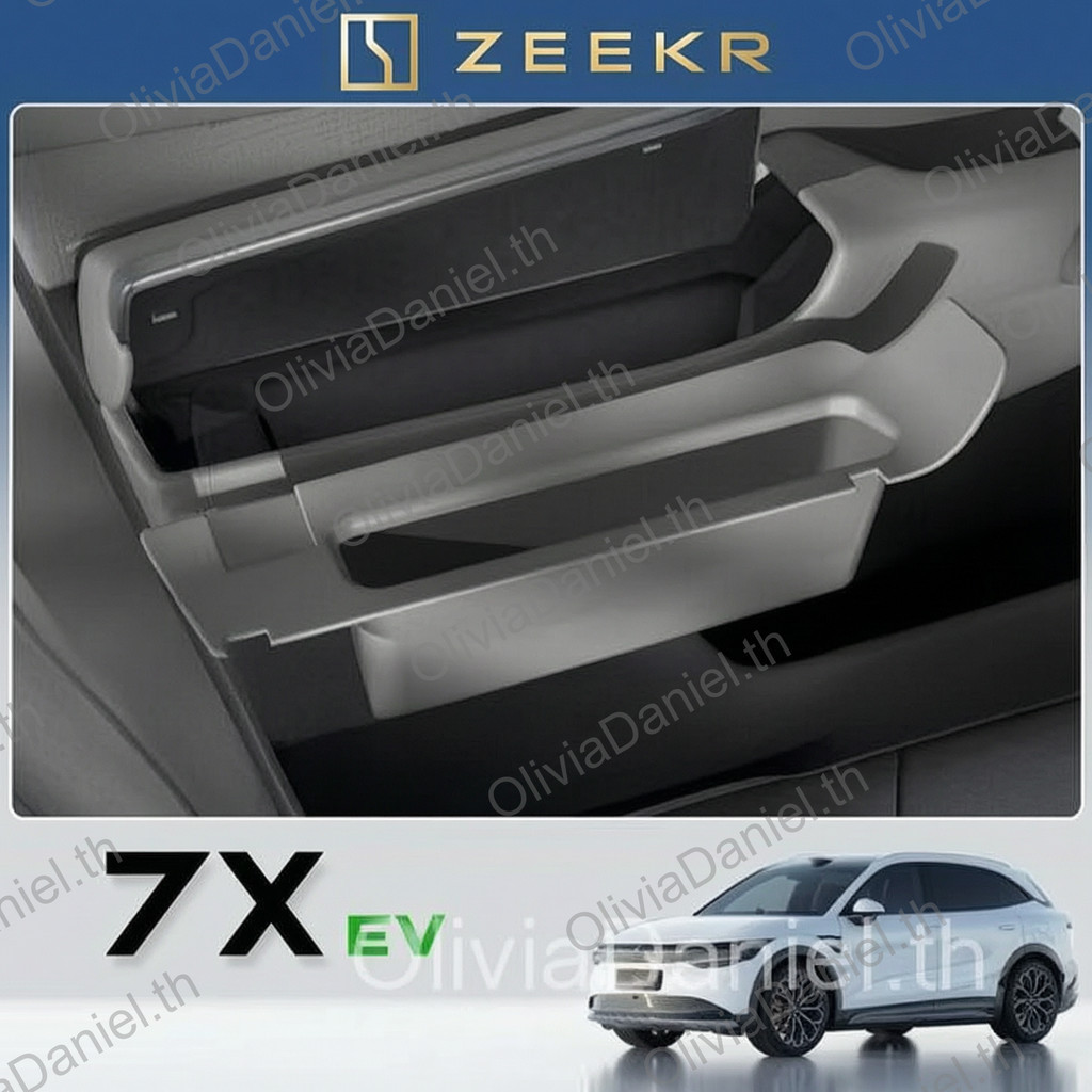 2025 geely zeekr 7x SUV ev รถพิเศษเฉพาะประตูด้านหน้าซ่อนกล่องเก็บมือจับประตูซิลิโคนกล่องเก็บกล่องเก็บอุปกรณ์ตกแต่งภายในร