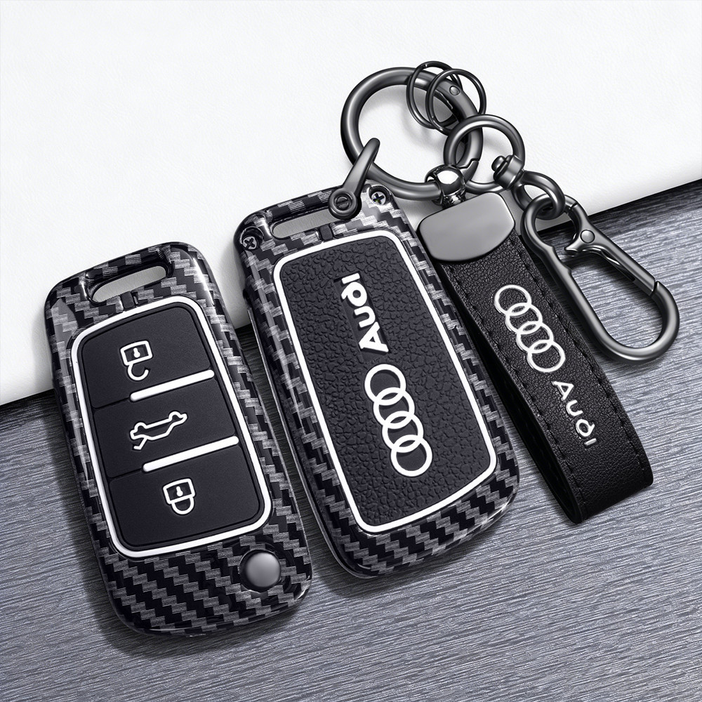 3 ปุ่ม ฝาครอบกุญแจพับได้สําหรับรถยนต์ สําหรับ Audi Q3 Q5 Q7 Q8 TT TTS S3 S4 S6 RS A1 A3 8P 8L A4 A5 