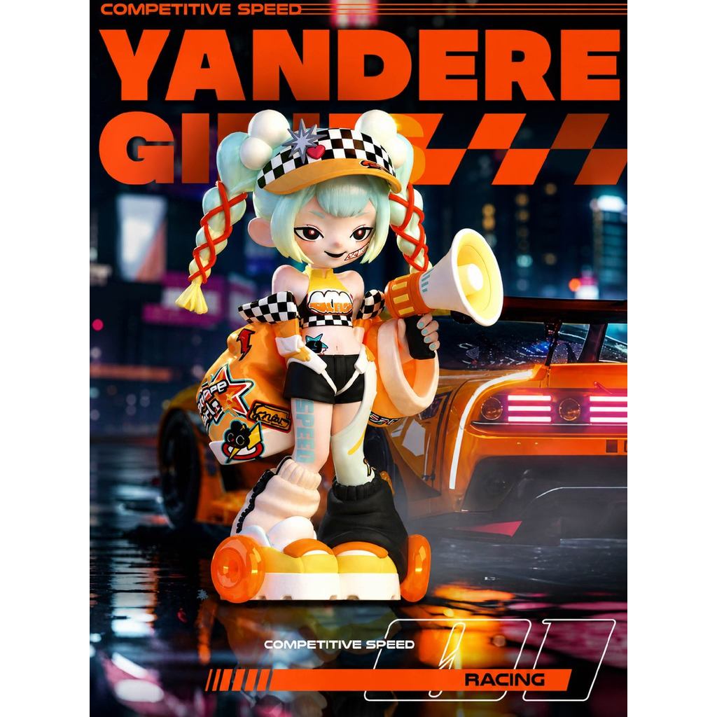 Fudonar Yandere Girls Competitive Speed 2024 Limited Edition ฟิกเกอร์นักแข่ง ของสะสม