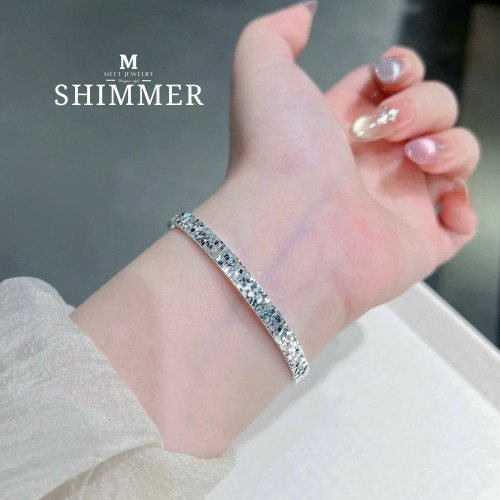 MEET💕พร้อมส่ง กำไลเงิน กำไลเพชร Shimmer สร้อยข้อมือปรับได้ กำไลแฟชั่น กําไลข้อมือผู้หญิง