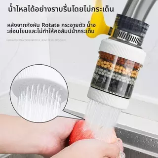 ซื้อ 1 แถม 1 ตัวกรองก๊อกน้ำอเนกประสงค์ สำหรับครัวเรือน เครื่องกรองน้ำประปาใช้กับก๊อกครัว หัวกรองก๊อกน้ำแบบต่อยาว