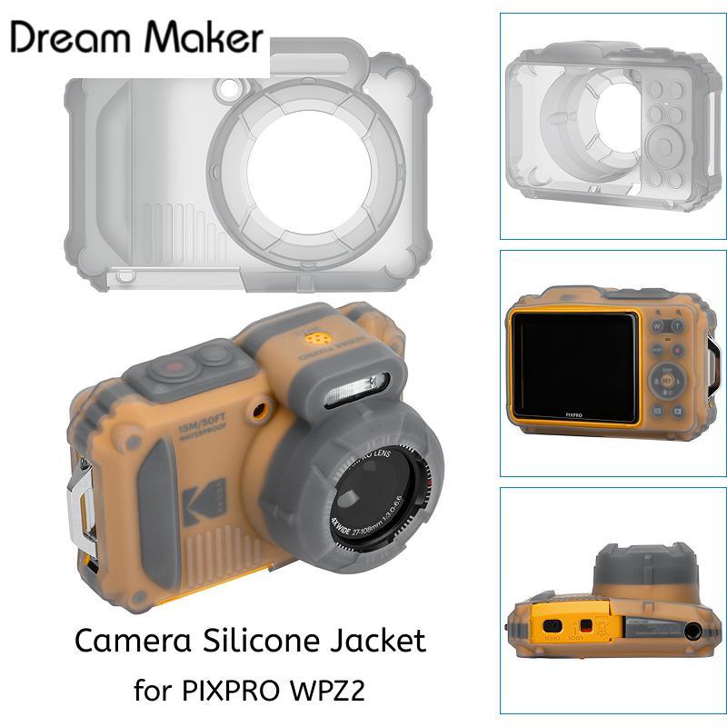 SCC-WPZ2 เสื้อแจ็คเก็ตซิลิโคนป้องกันกล้องสําหรับ Kodak PIXPRO WPZ2 กล้องดิจิตอลกันน้ําที่ทนทาน, โล่ป