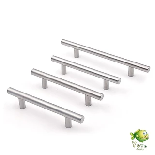 YOYO มือจับประตู ตู้ ลิ้นชัก วัสดุสแตนเลสสีขาว สไตล์นอร์ดิก มีหลายขนาด cabinet handle